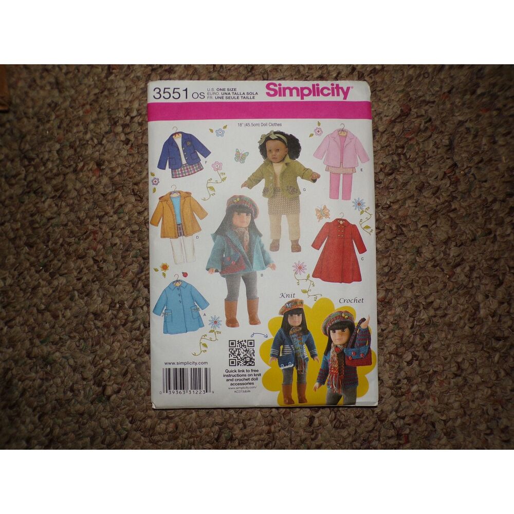 Bundle of 2 brand new simpliciy doll patterns-055d1